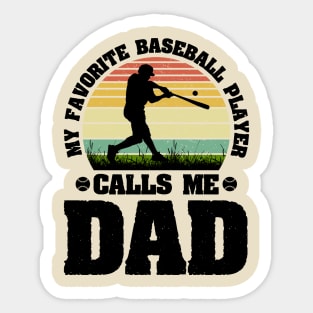 Retro Baseball PLAYER DAD Sticker